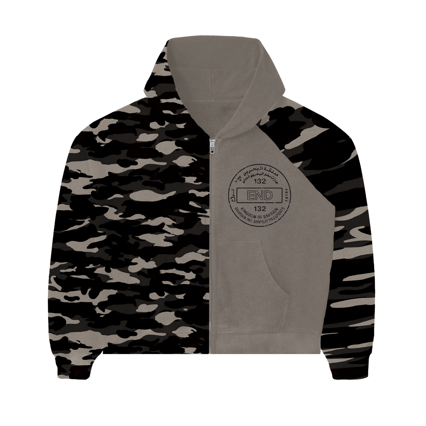 END CAMO ZIP UP