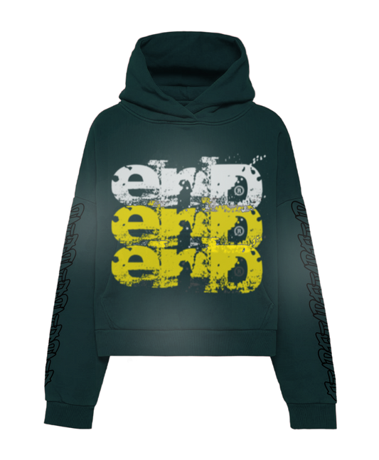 DARK GREEN END HOODIE