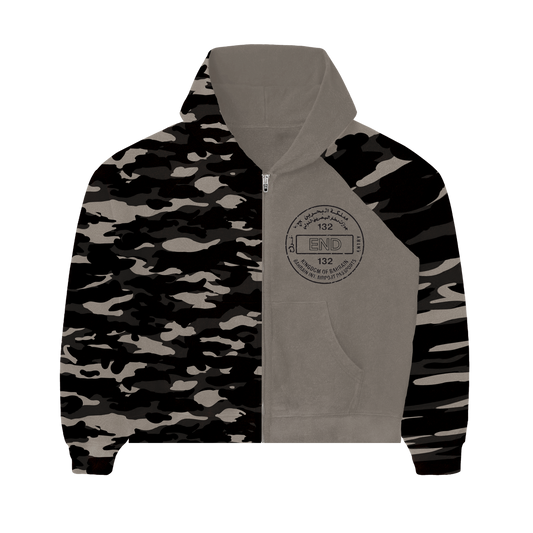 END CAMO ZIP UP