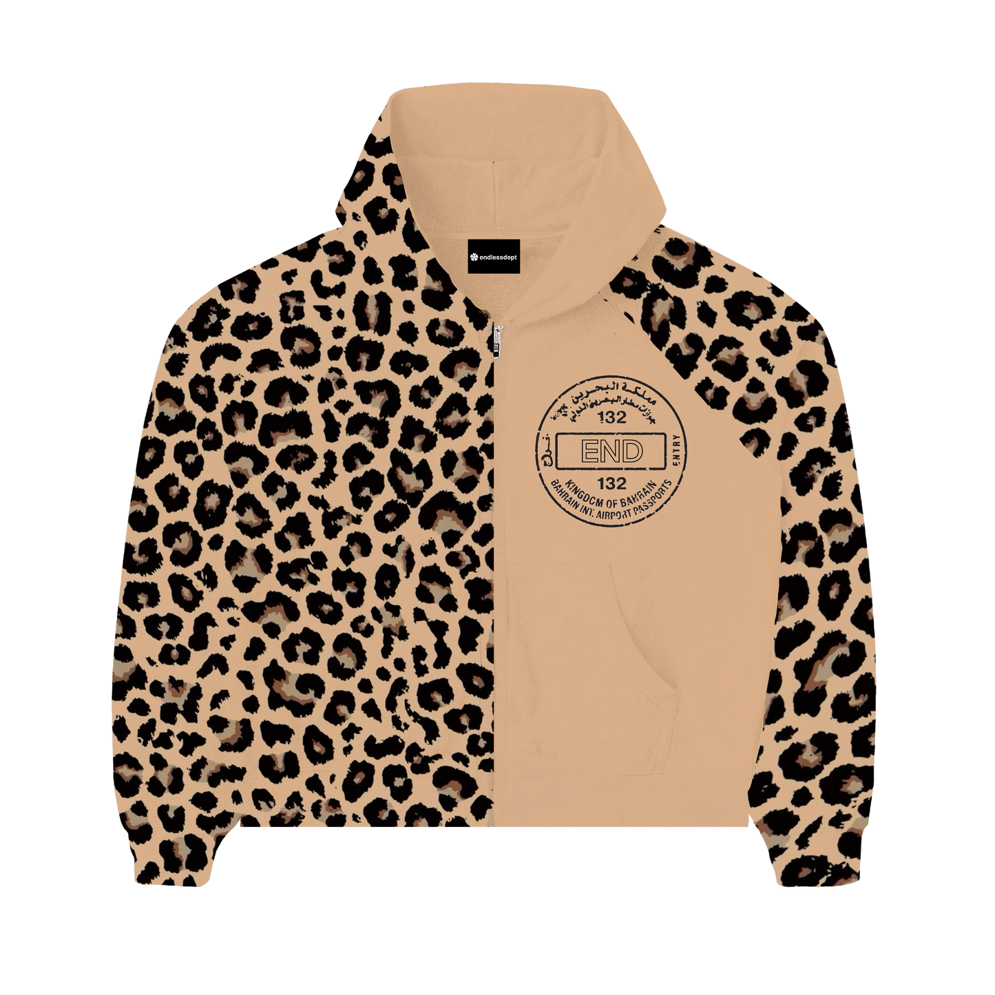 END LEOPARD PRINT ZIP UP