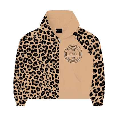 END LEOPARD PRINT ZIP UP