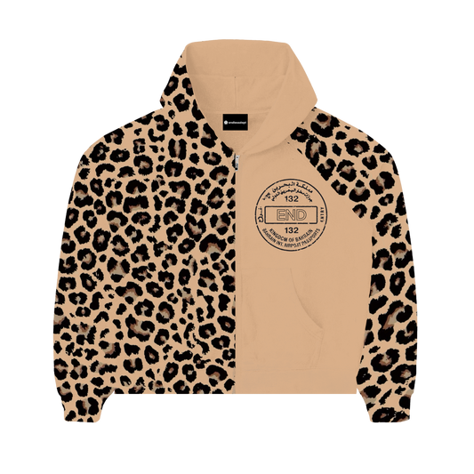 END LEOPARD PRINT ZIP UP